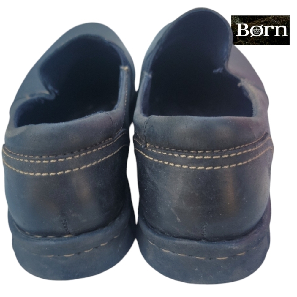 BORN Mayflower Size 9/ 40.5 Leather Slip On Clogs Black - Picture 4 of 9